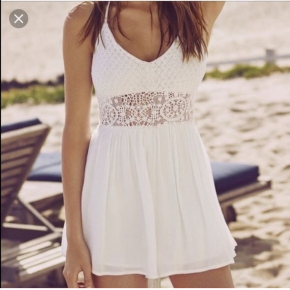 Abercrombie and Fitch White Lace Romper- NWT